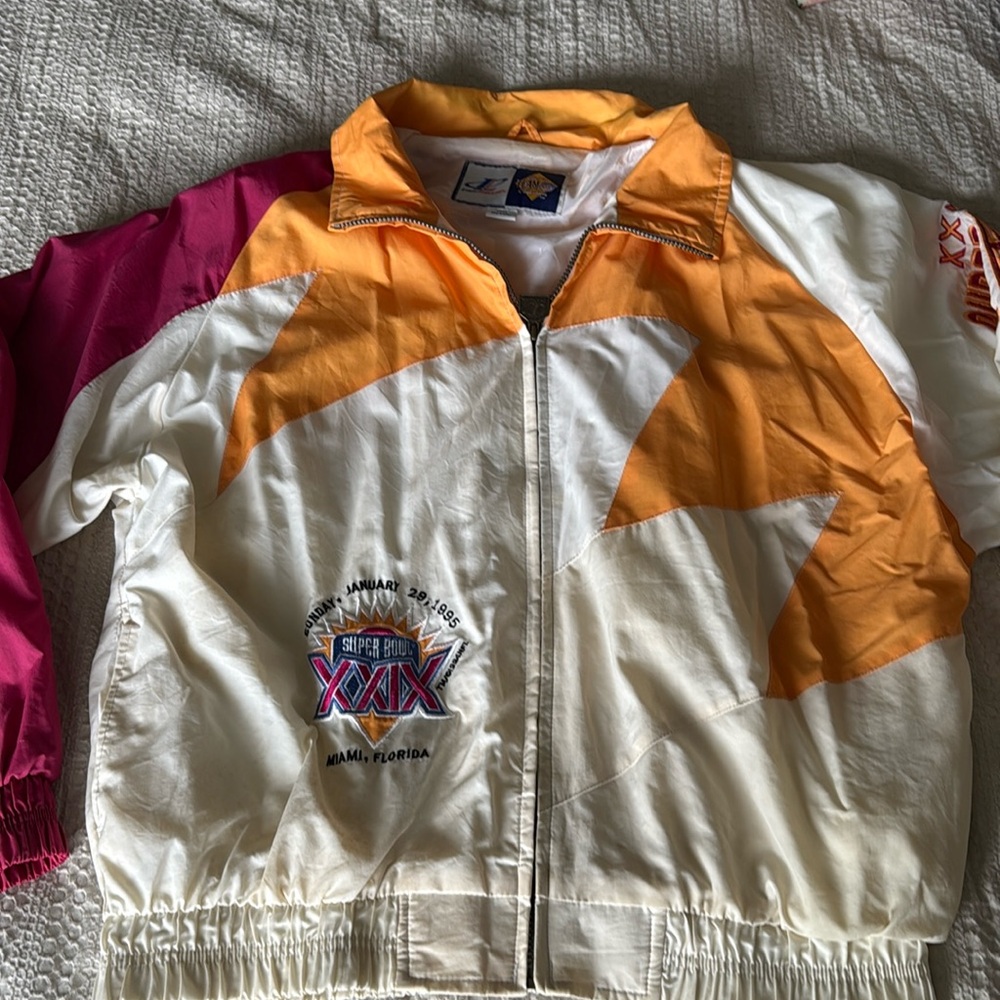 NWT Vintage 1995 Super Bowl Shark Tooth Nylon Jacket